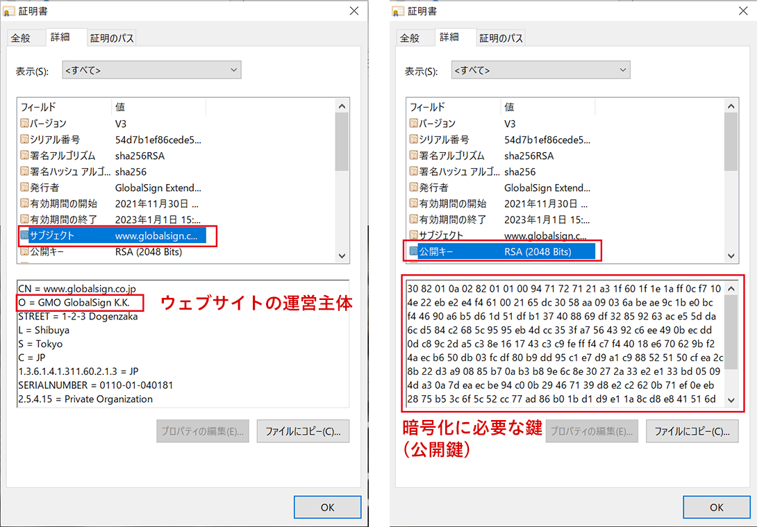 「詳細」タブをクリックすると、さらに様々な情報を確認することができます。