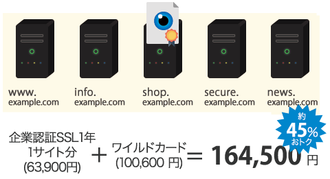 企業認証SSL byGMOとワイルドカードを組み合わせる場合