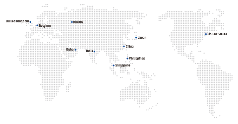 日本をはじめアメリカ・ヨーロッパ・アジア・中東に拠点